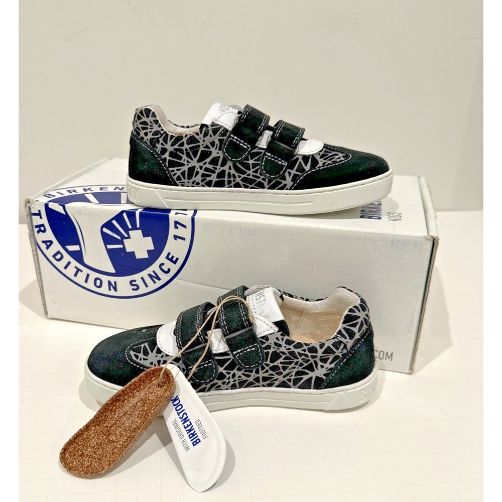 Birkenstock Kids Size EU 29 US K11 Davao Reflective Lines Sneaker Black Reg Fit